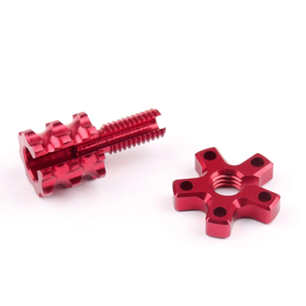 CNC Clutch Cable Adjuster Screw for Motorcycle (8mm Thread, Red)
