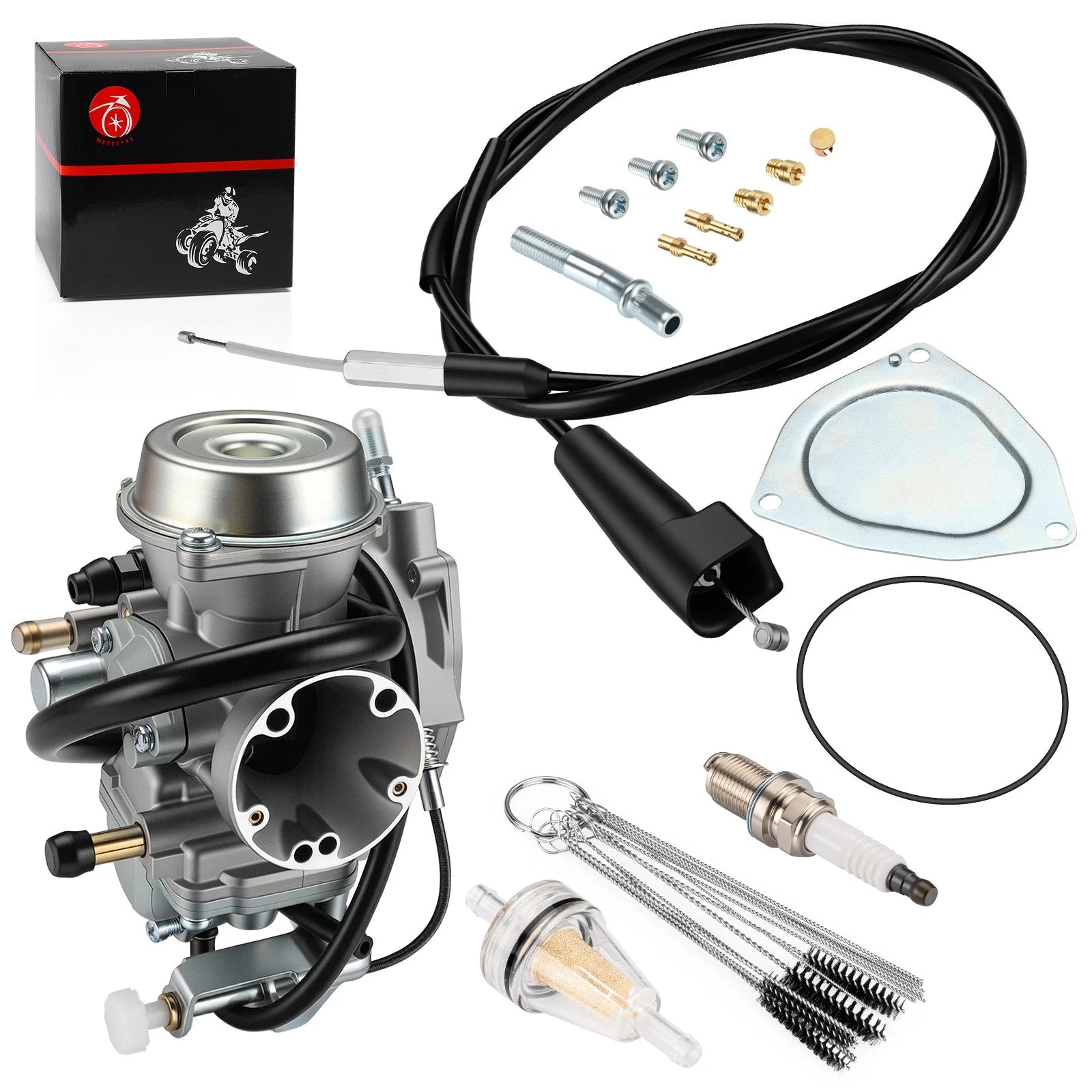 Carburetor and Throttle Cable for Suzuki Ozark 250 (2002–2007)