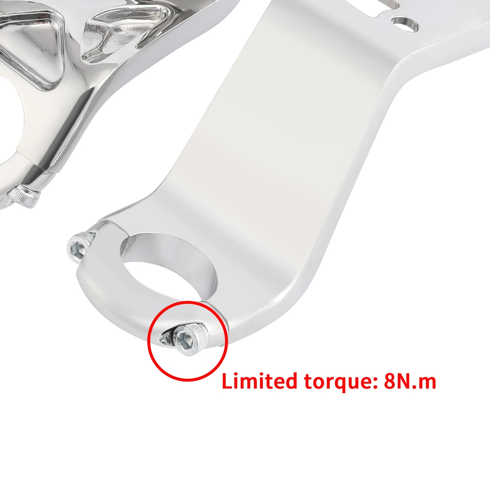 Chrome Headlight Fairing Support Bracket for Harley Low Rider ST (2022–2025)