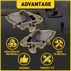 Set of 2 Gray Interior Door Handles for Chevrolet K1500 (1995–1998)