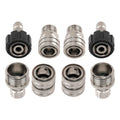 8PC Pressure Washer Quick Connect Adapter Kit M22-14mm Stainless Steel