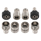 8PC Pressure Washer Quick Connect Adapter Kit M22-14mm Stainless Steel