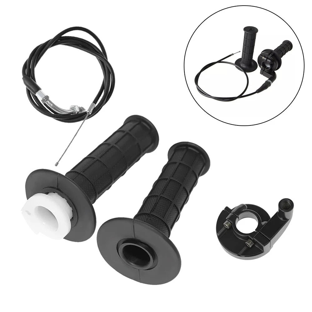 7/8" Twist Throttle Grip & Cable for Dirt Bike Quad ATV (50cc-125cc)