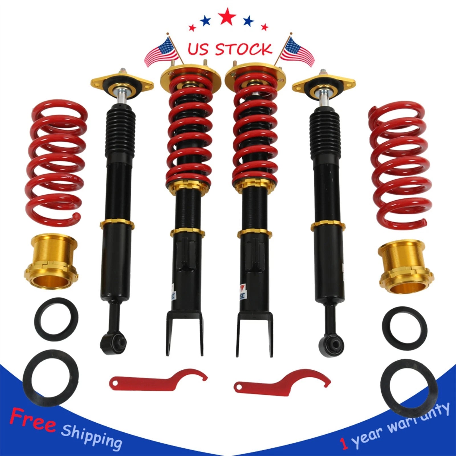 Set of 4 Coilover Shocks for Dodge Charger (2006–2010) & Chrysler 300C (2005–2010)