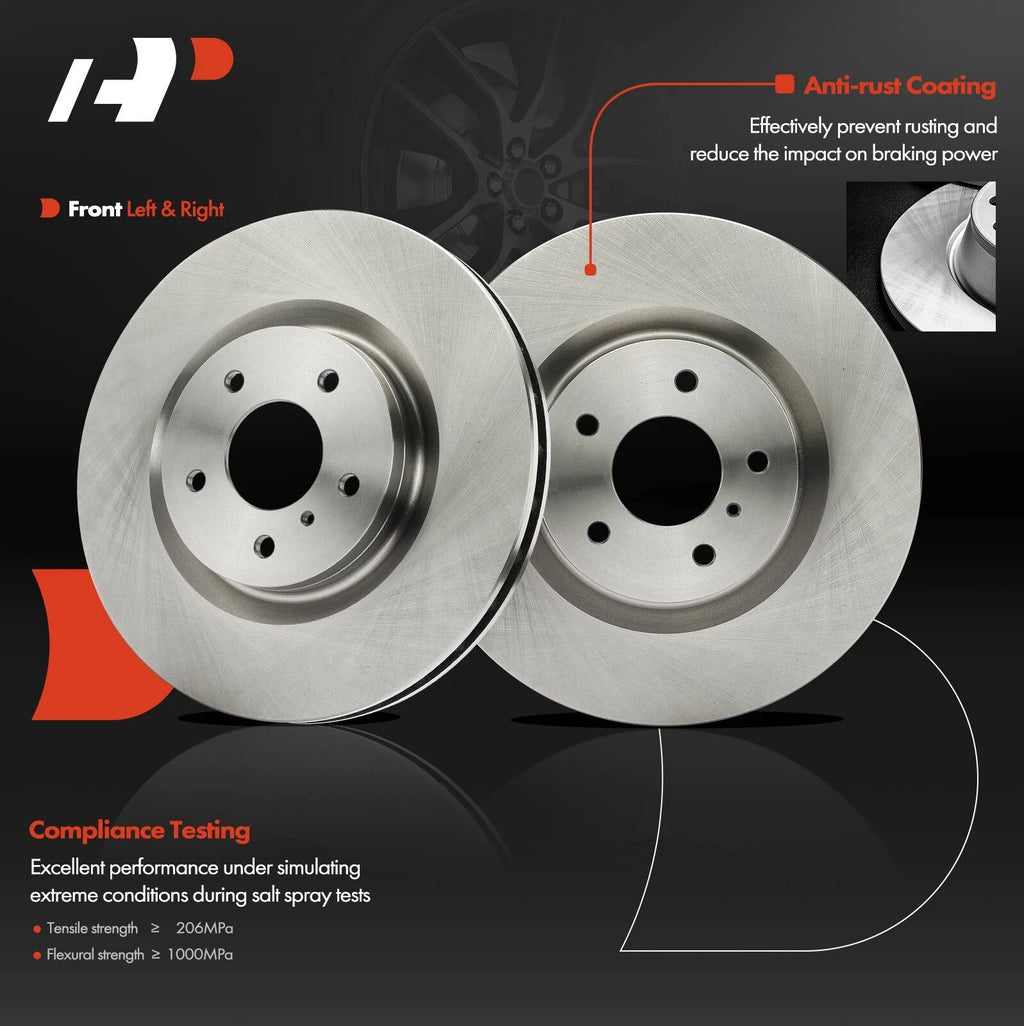 Front Disc Brake Rotors & Ceramic Pads for Nissan 350Z (2003–2008)