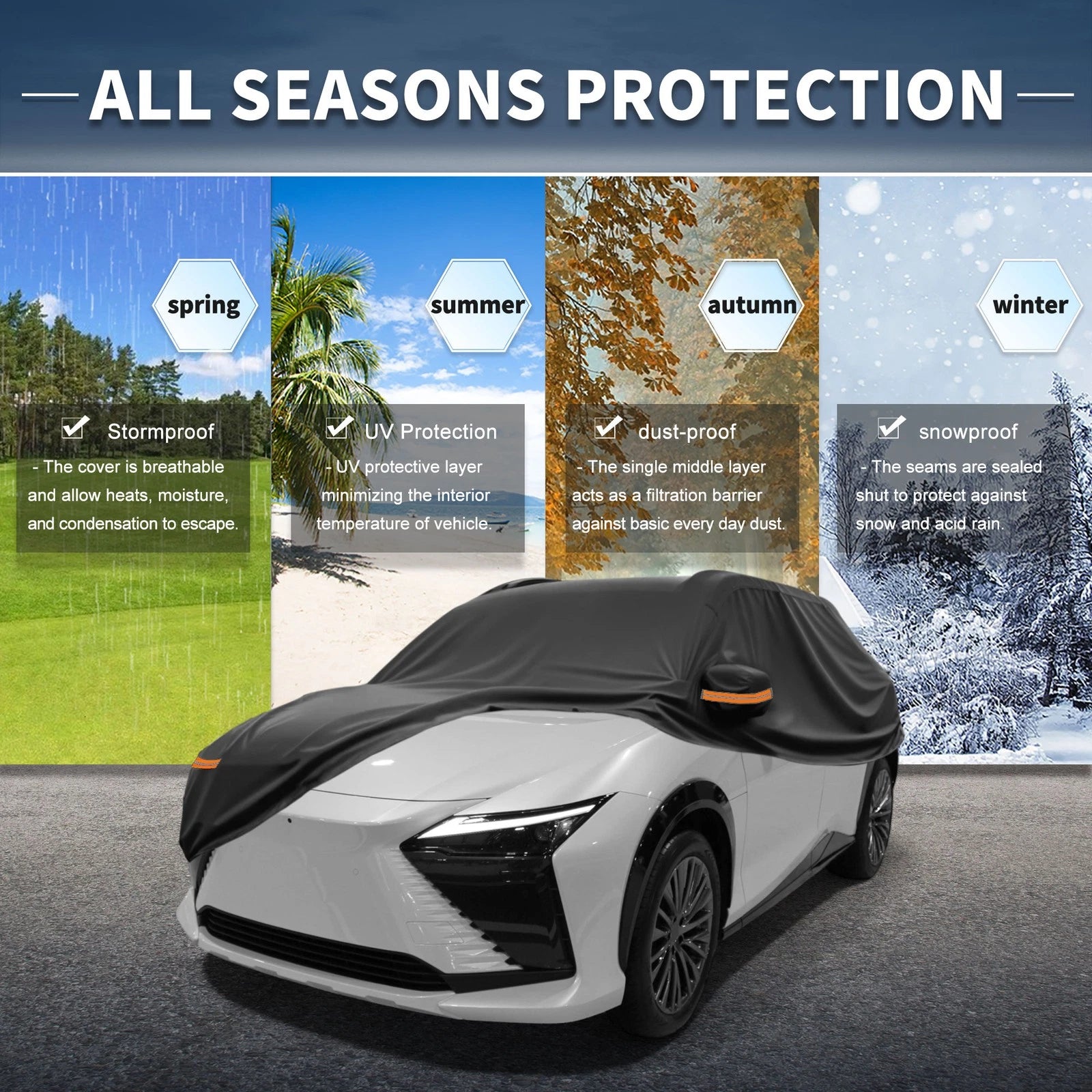 Waterproof Aluminum Film Car Cover for Lexus RZ (2023–2023)