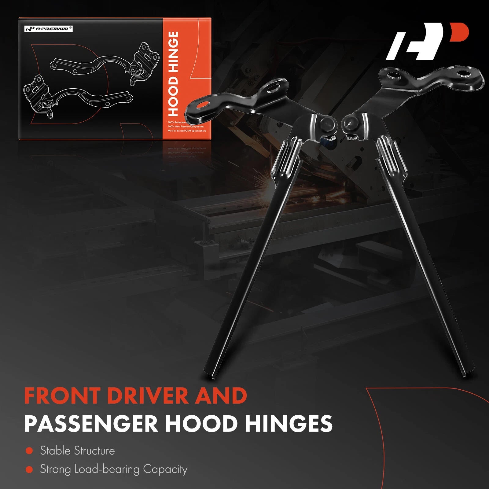 2X Front Hood Hinges for Honda Accord (2013–2017)