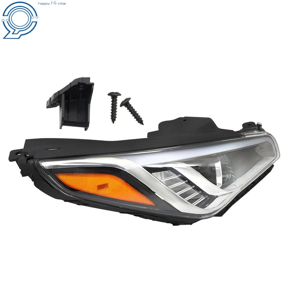 Set of 2 Clear Chrome Headlights for Hyundai Sonata (2015-2017)