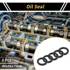 Set of 5 Oil Seal Ring for Rotary Shaft 40x56x7mm NBR Rubber