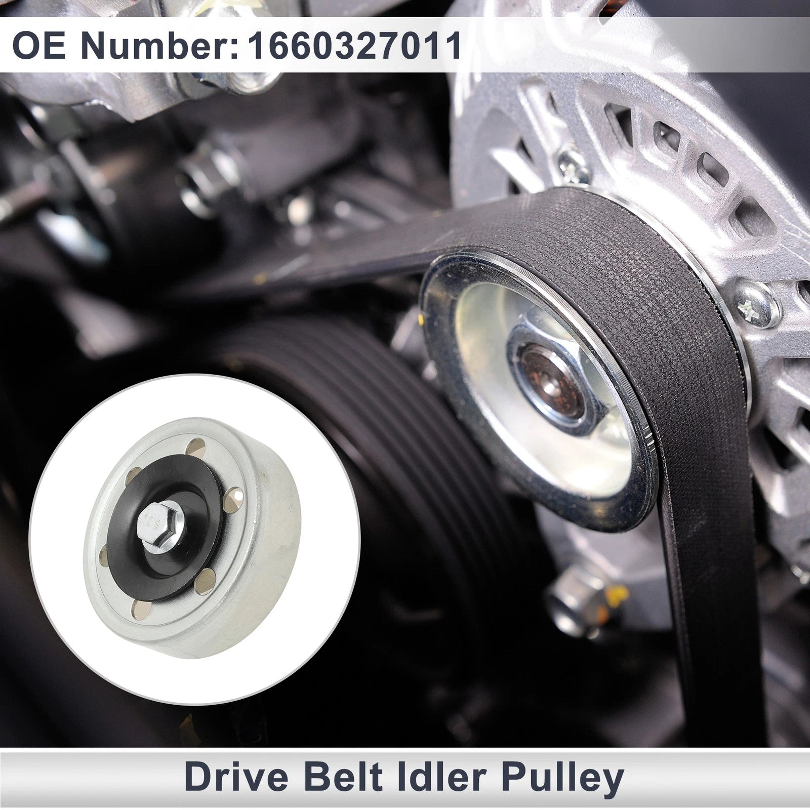 Drive Belt Idler Pulley for Toyota Corolla (2002–2009) No. 1660327011