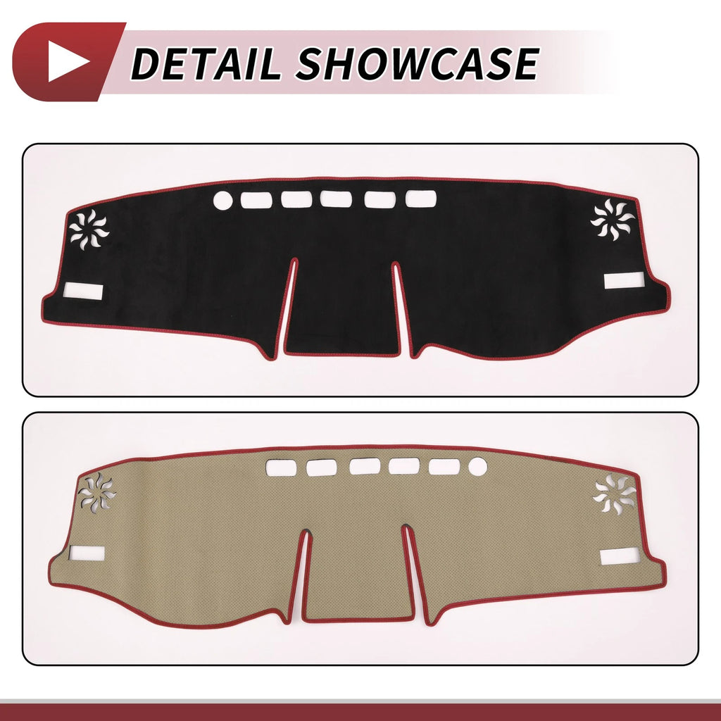 Dashboard Cover Mat for Toyota RAV4 (2019–2021) Sun Protector Black Red