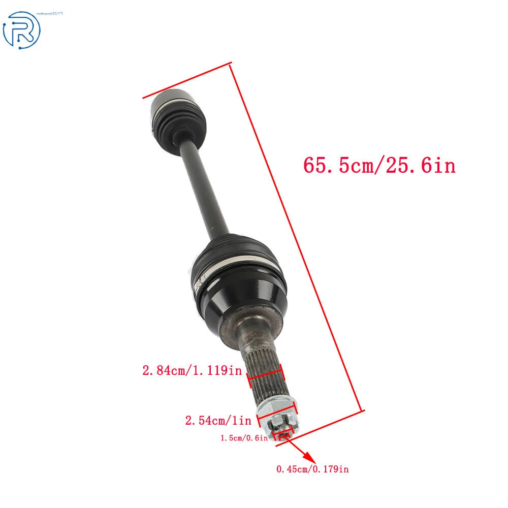 2X Rear CV Axle Drive Shaft for Polaris Ranger Crew XP 1000 (2017–2019)