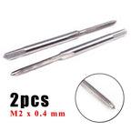 Set of 2 Right Hand Thread Tap M2 x 0.4 for Metric Taper (HSS)