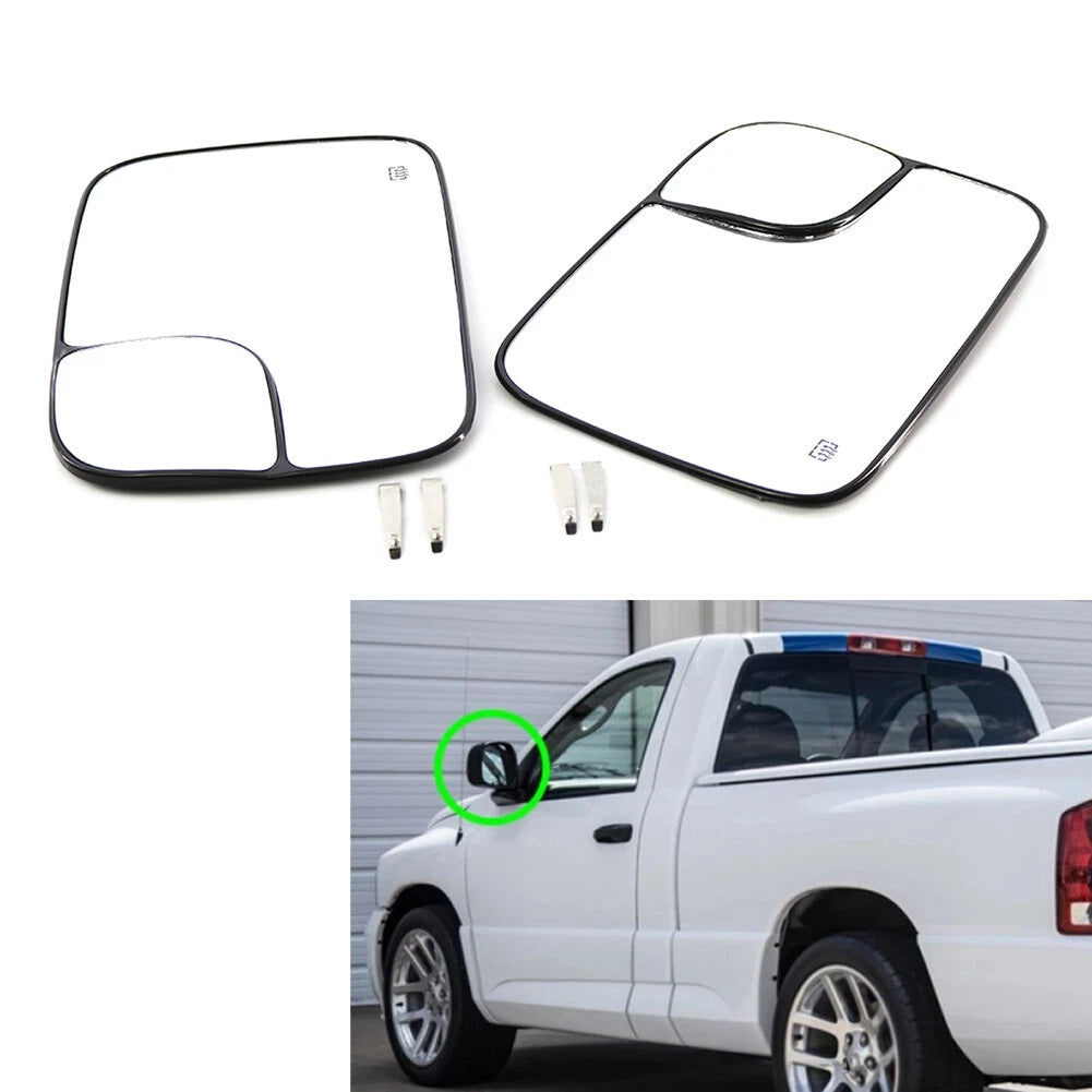 2X Door Mirror Glass for Dodge Ram 1500 2500 3500 (2002–2010)