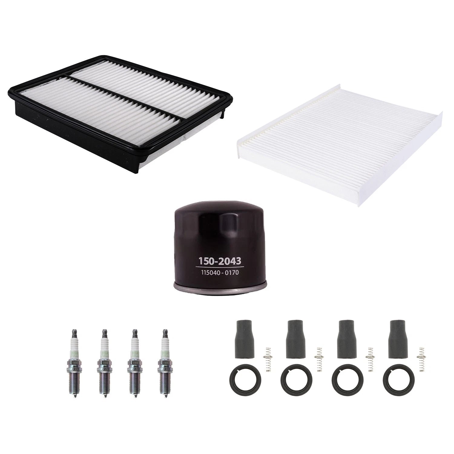 Tune Up Kit with 4 NGK Spark Plugs & Boots for Santa Fe Sorento (2013–2019)