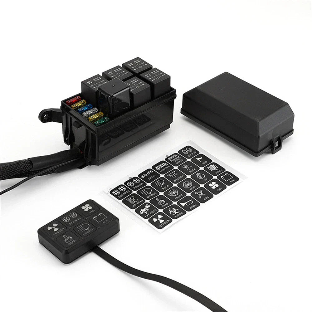 6 Gang Switch Panel with Colorful Back Lights for ATV Circuit Control Box