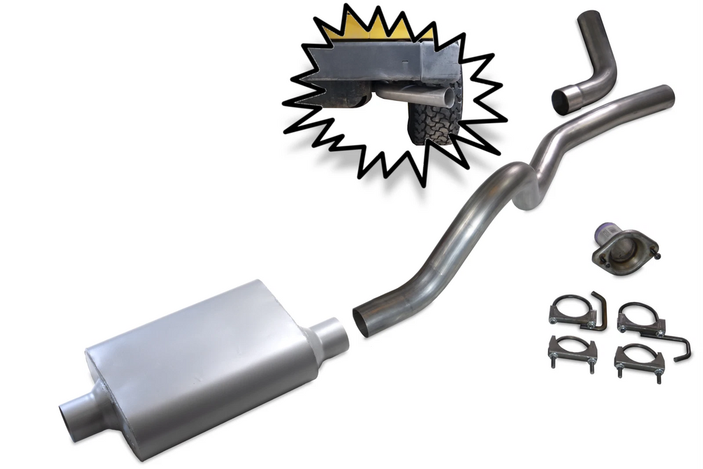 2.5" Aluminized Exhaust Kit for Jeep Wrangler TJ (1997–2000)