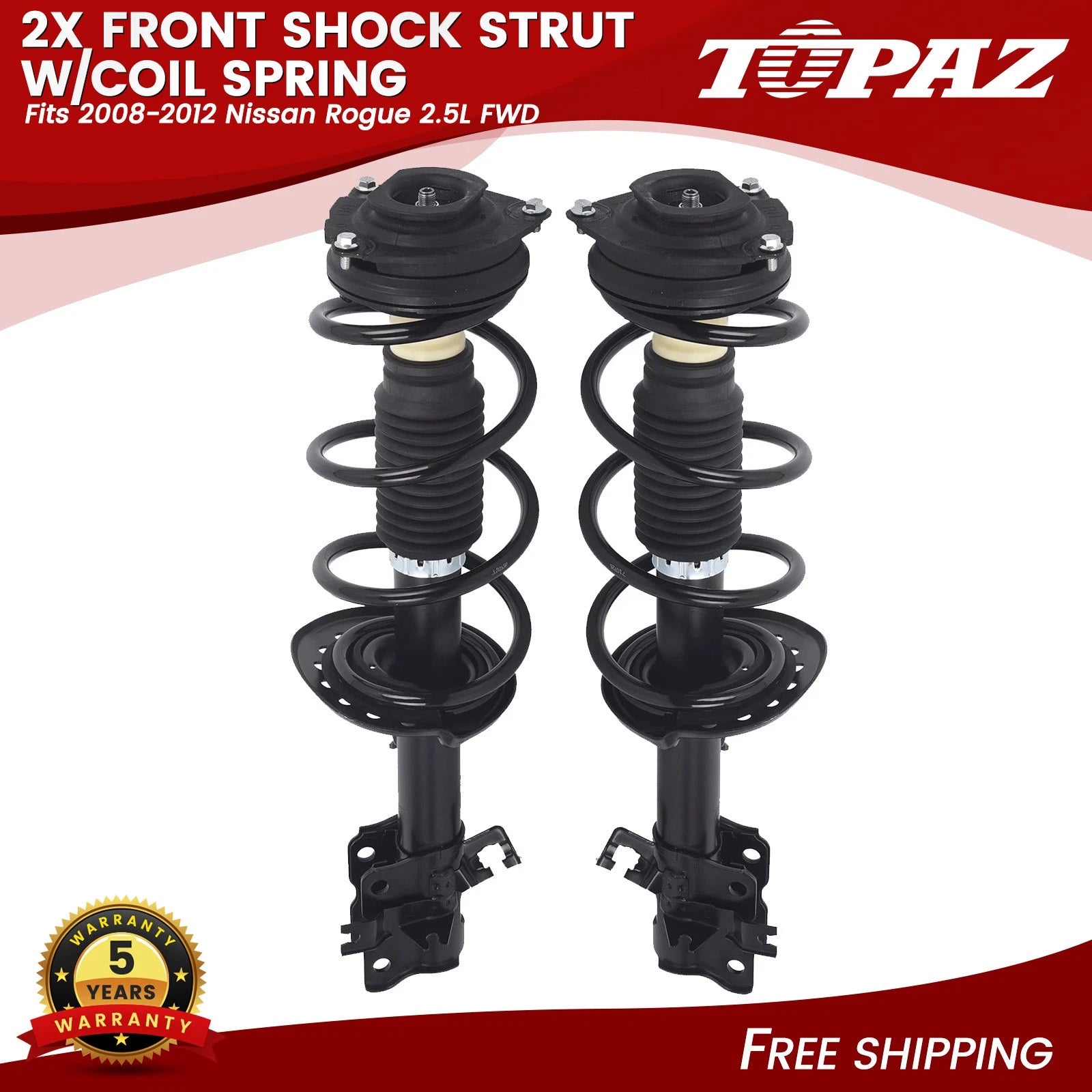Pair Front Complete Struts for Nissan Rogue (2008–2012)