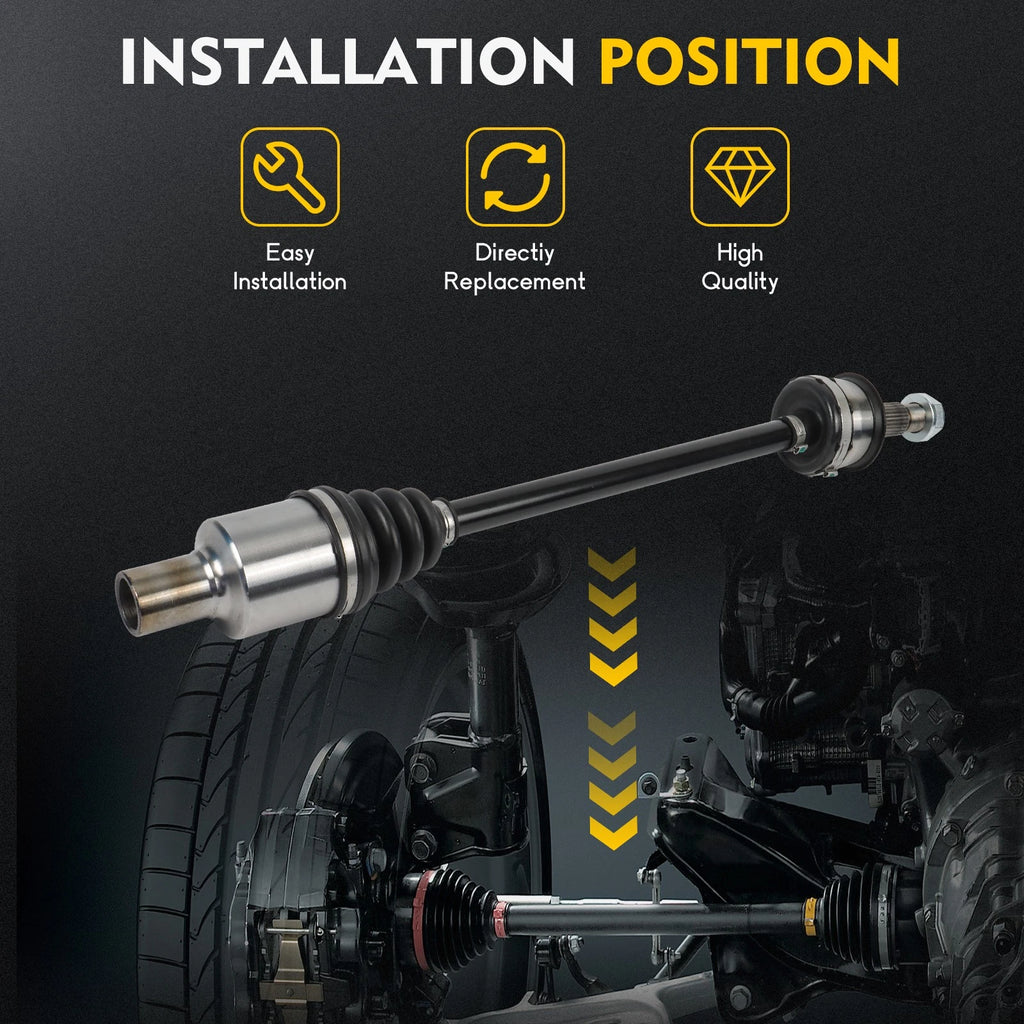 Set of 2 CV Axle Shaft Assemblies for Jeep Renegade, Fiat 500X