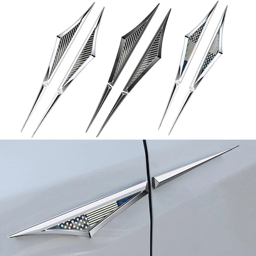 2X Side Door Wing Emblem Badge Stickers for