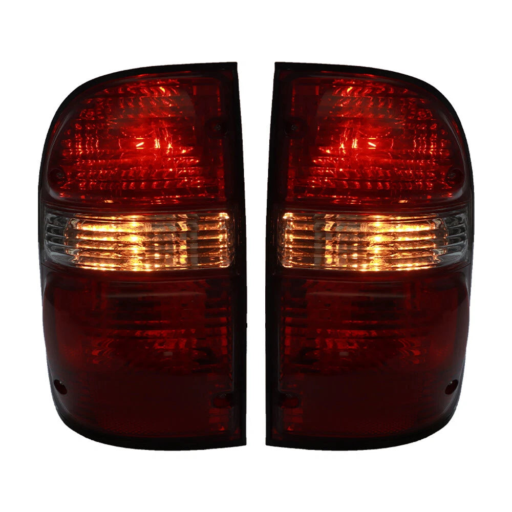 Set of 2 Red Smoked Tail Lights for Toyota Tacoma (2001–2004)