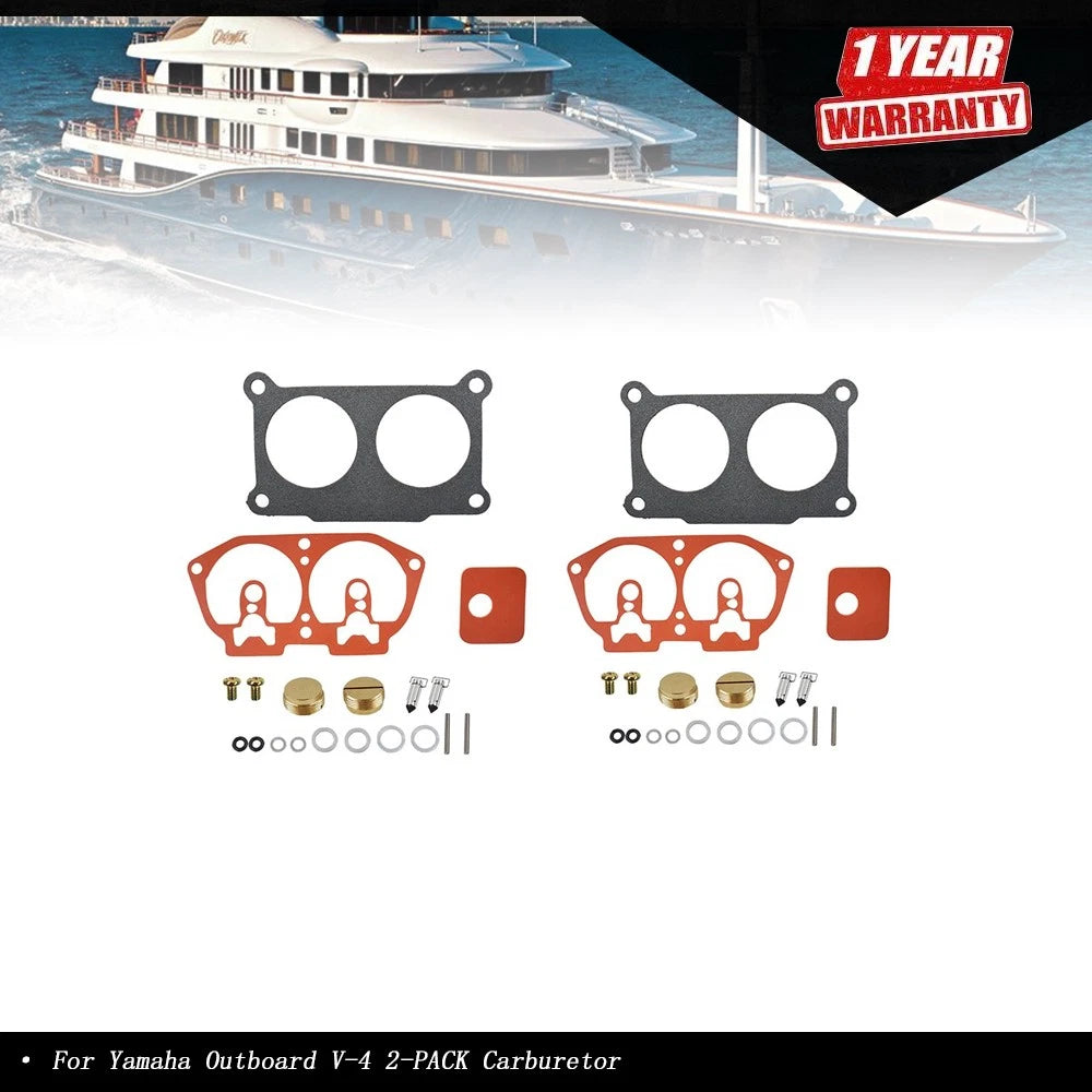 2X Carburetor Rebuild Kit for Yamaha Outboard V-4 (1986–1995)
