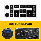 Set of 4 A/C Climate Control Button Repair Decals for Cadillac Escalade (2007–2014)