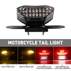 LED Turn Signals Brake Integrated License Plate Tail Light for Universal Motorcycle