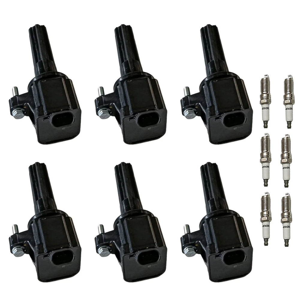 Set of 6 Ignition Coils & Spark Plugs for Chevy Trailblazer (2002-2009)