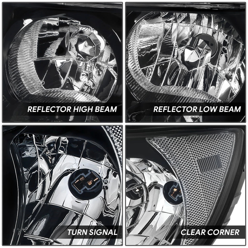 Factory Style Black Housing Clear Corner Headlights for Subaru Forester (2006–2008)