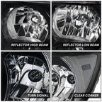 Factory Style Black Housing Clear Corner Headlights for Subaru Forester (2006–2008)