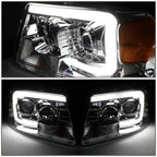 LED DRL Projector Headlight for Ford F150 Mark LT (2004–2008) Chrome/Amber