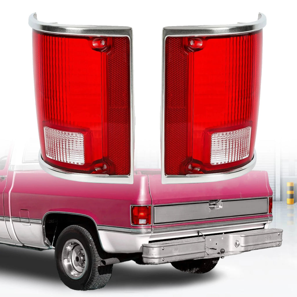 Tail Light Lens Pair for Chevrolet C10 C20 K10 R1500 Suburban (1973–1991)