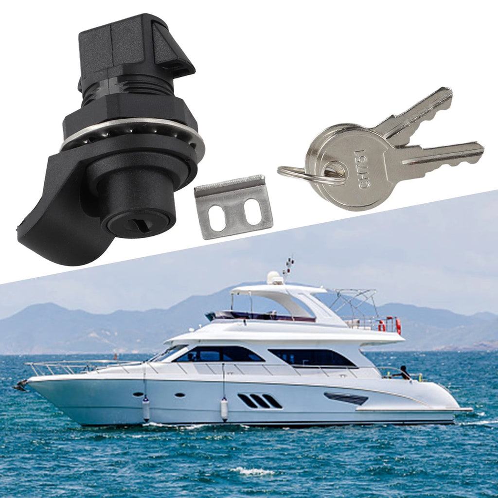 Locking Latch for Motorcycle Glove Boxes (Compatible with Marine Radio Box)