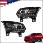 Set of 2 Xenon HID Headlights for Dodge Durango (2016–2020) w/DRL