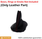 Manual Shift Boot Cover for Kia Rio (2007–2010) Black Red Stitch