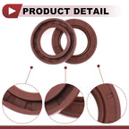 2X Oil Seal Rotary Shaft Seal FKM Rubber 35x55x8mm for Various Models