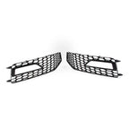 2X Honeycomb Front Bumper Fog Light Grille Cover for Audi A4 B8.5 S4 RS4