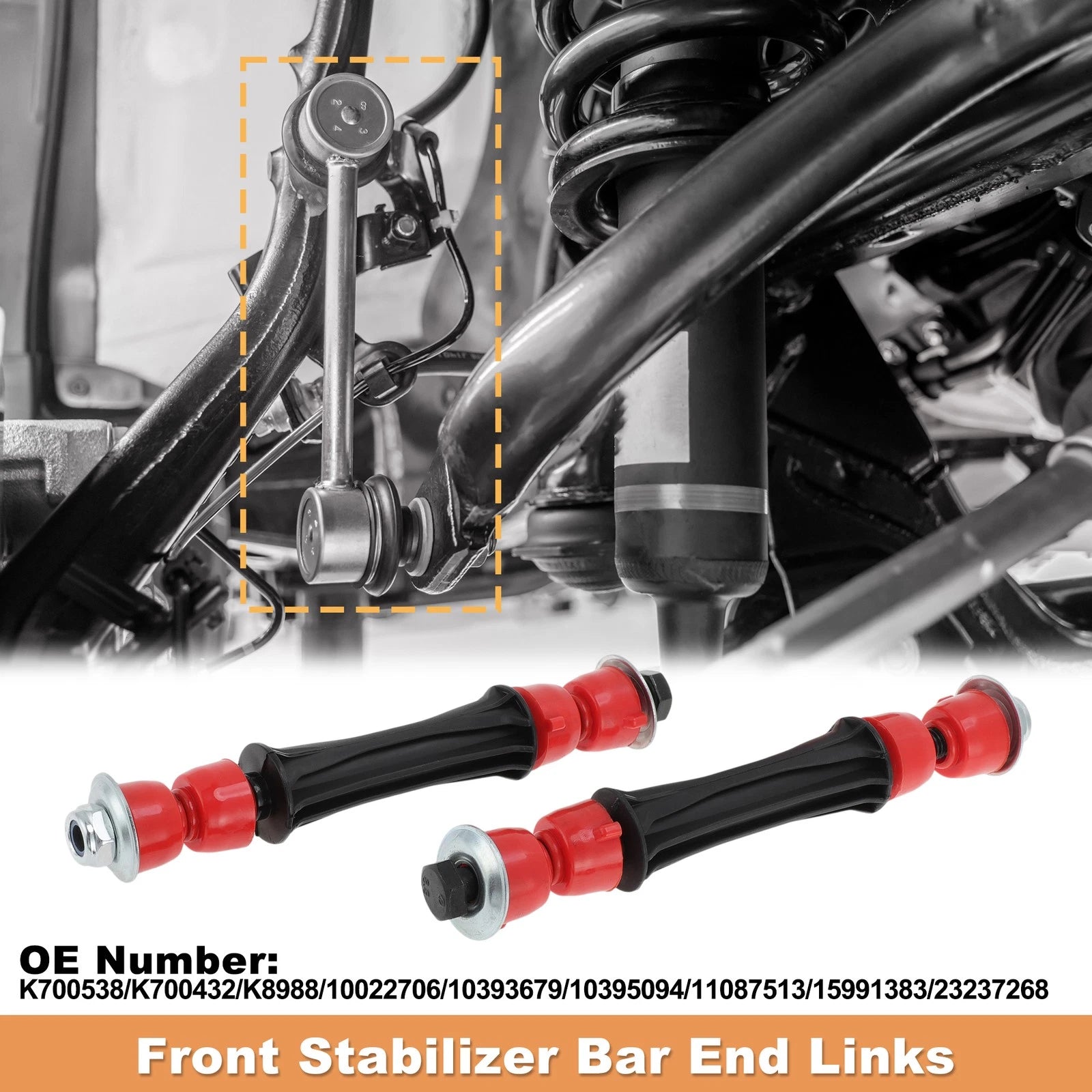 2X Front Sway Bar Links for Cadillac Escalade, Chevy Silverado (No.K700538)