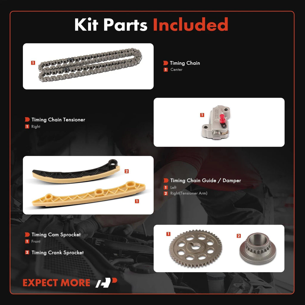 6X Timing Chain Kit for Honda Civic (2006–2015), HR-V (2016–2021)