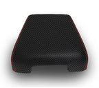Console Lid Armrest Cover for Infiniti QX60 (2014–2020) Carbon Fiber Red Stitch