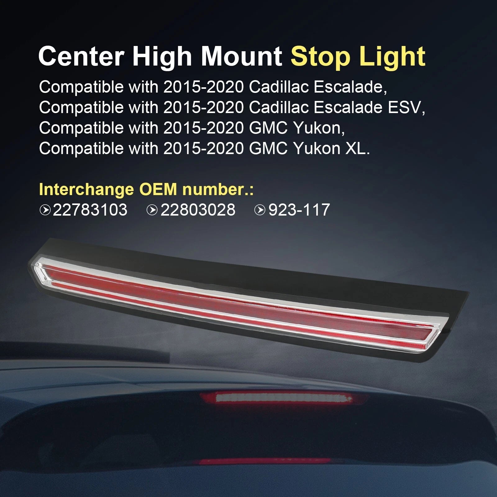 Third Brake Light for GMC Yukon Cadillac Escalade (2015-2020)