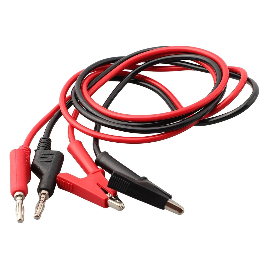 2X 1M Power Supply Signal Detection Cables 4mm Clips