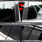 6X Carbon Fiber Door Window Trim Posts Covers for Porsche Macan (2014–2022)