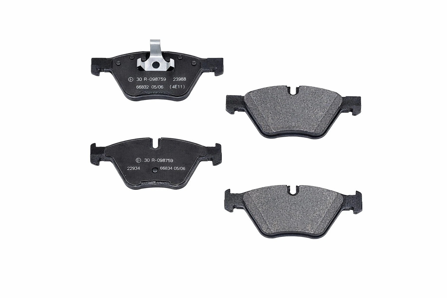 Set of 4 Front Disc Brake Pads for BMW Z4, 325i, 325xi, 328i (2003–2008) 34116771868