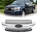 Chrome Front Bumper Upper Grille for Ford F-150 (2018–2020)