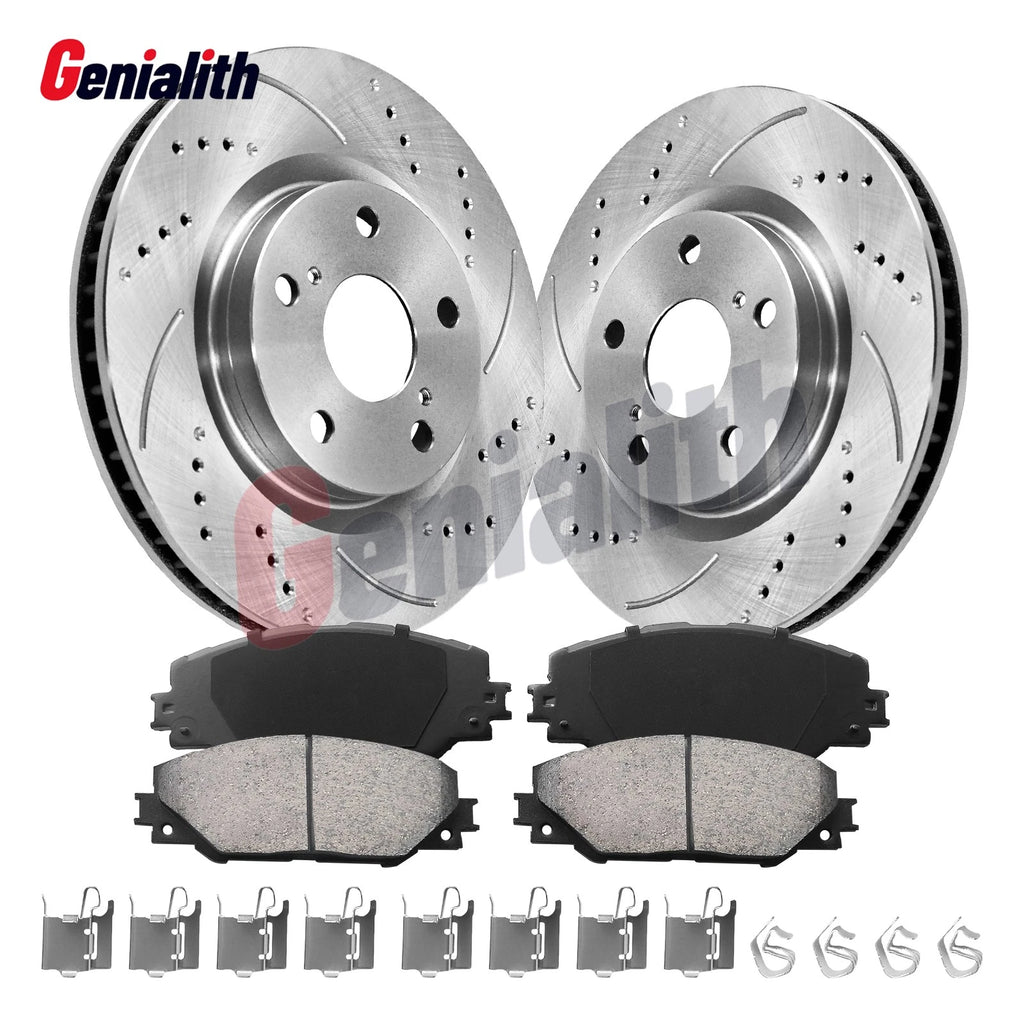 Front Drilled Brake Rotor Brake Pads for Toyota RAV4 (2006–2018)