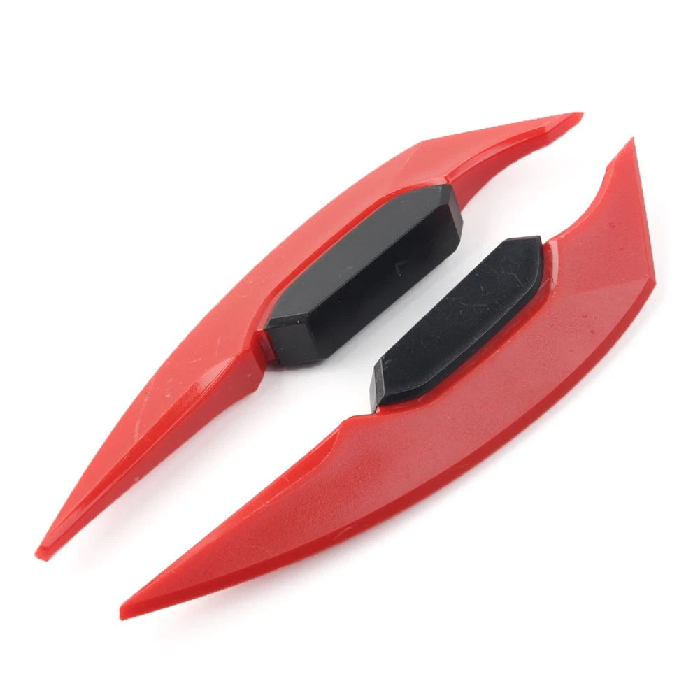 Fairing Winglets Side Siler Deflector Air Wing Kit for Universal Pair (Motor Red)