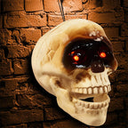 Scary Skull Decoration with Red Light Eyes & Sound for Halloween Party