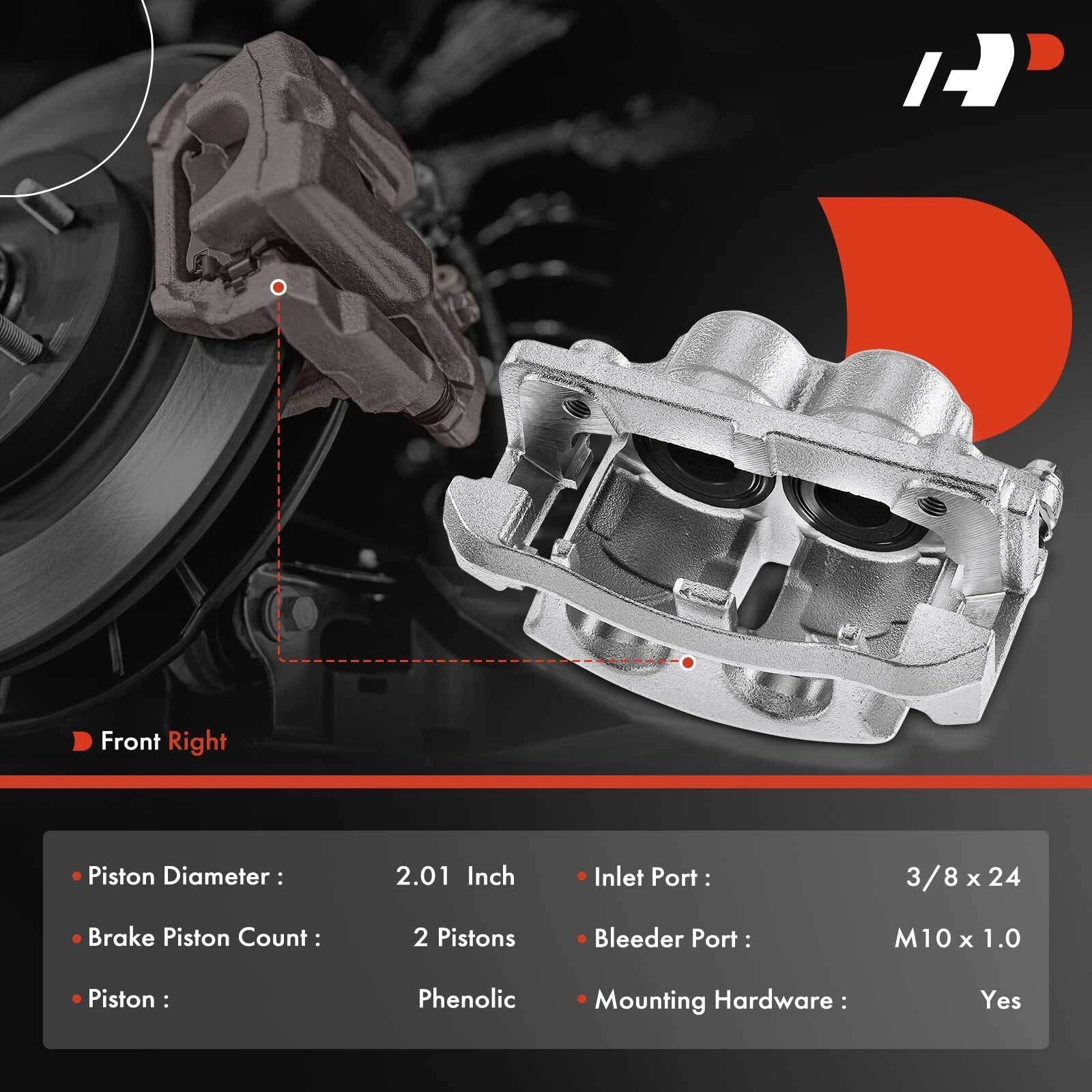 Front Right Brake Caliper with Bracket for Ford F-150 (2004-2005)